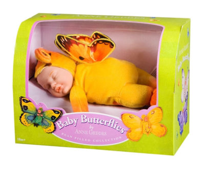 Кукла &#039;Спящий младенец-бабочка (желтая)&#039;, 23 см, Anne Geddes [579115] Кукла 'Спящий младенец-бабочка (желтая)', 23 см, Anne Geddes [579115]