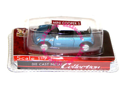 Модель автомобиля Mini Cooper S 1:72, синий металлик, Yat Ming [72000-15] Модель автомобиля Mini Cooper S 1:72, синий металлик, Yat Ming [72000-15]