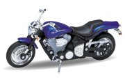 Модель мотоцикла Yamaha Road Star Warrior, 1:18, синяя, Welly [12156PW]