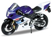 Модель мотоцикла Suzuki GSX-R750, 1:18, синяя, Welly [12803PW]