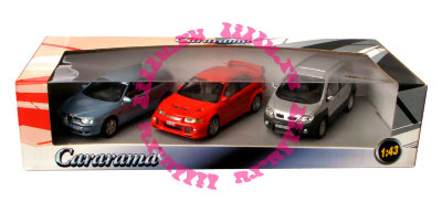 Набор из 3 автомобилей - Alfa Romeo 156, Mitsubishi Lancer Evolution и Renault RX4 1:43, Cararama [253-02] Набор из 3 автомобилей - Alfa Romeo 156, Mitsubishi Lancer Evolution и Renault RX4 1:43, Cararama [253-02]