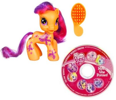 Моя маленькая пони Scootaloo с DVD, из серии &#039;Подружки-2010&#039;, My Little Pony, Hasbro [93808D] Моя маленькая пони Scootaloo с DVD, из серии 'Подружки-2010', My Little Pony, Hasbro [93808D]