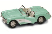 Модель автомобиля Chevrolet Corvette 1957, 1:24, светло-зеленая, Yat Ming [24201G]