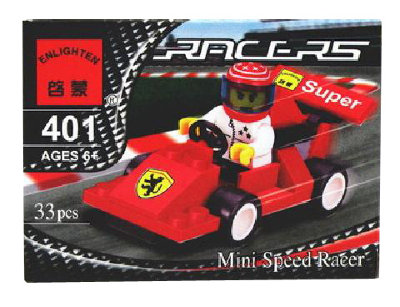 Конструктор &#039;Мини гоночный автомобиль&#039; из серии &#039;Racers (Гонщики)&#039;, Brick [401] Конструктор 'Мини гоночный автомобиль' из серии 'Racers (Гонщики)', Brick [401]