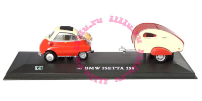 Модель автомобиля BMW Isetta 250 с прицепом, в пластмассовой коробке, 1:43, Cararama [147-1] Модель автомобиля BMW Isetta 250 с прицепом, в пластмассовой коробке, 1:43, Cararama [147-1]
