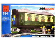 Конструктор 'Пассажирский вагон первого класса' из серии 'Train (Железная дорога)', Brick [624]