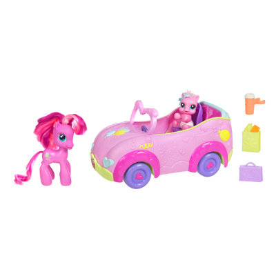 * Маленькие пони Pinkie Pie в автомобиле, из серии &#039;Мама и дочка&#039;, My Little Pony, Hasbro [93239] Маленькие пони Pinkie Pie в автомобиле, из серии 'Мама и дочка', My Little Pony, Hasbro [93239]