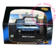 Модель автомобиля Mini Cooper 1:72, в пластмассовой коробке, Cararama [711ND-02]
