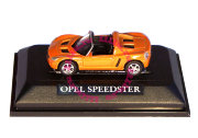 Модель автомобиля Opel Speedster 1:72, оранжевый металлик, в пластмассовой коробке, Yat Ming [73000-16]