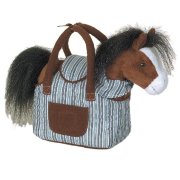 Мягкая игрушка 'Коричневая пони в полосатой сумочке', 14 см, Jemini [150512br]