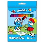 Фломастеры 'Смурфики', 12 цветов, Росмэн [15710]