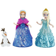 Игровой набор 'Сверкающие платья - Анна, Эльза и Олаф' (2 мини-куклы и снеговик), Glitter Glider, Frozen ( 'Холодное сердце'), Mattel [CBM27]
