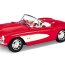 Модель автомобиля Chevrolet Corvette 1957, красная, 1:24, Welly [29393W-RE] - 29393-red.jpg