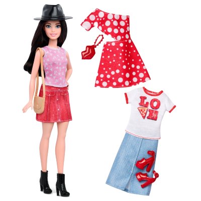 Кукла Барби с дополнительными нарядами, миниатюрная (Petite), из серии &#039;Мода&#039; (Fashionistas), Barbie, Mattel [DTF03] Кукла Барби с дополнительными нарядами, миниатюрная (Petite), из серии 'Мода' (Fashionistas), Barbie, Mattel [DTF03]