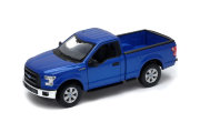 Модель автомобиля Ford F-150 2015, синий металлик, 1:24, Welly [24063-BM]