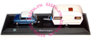 Модель автомобиля Mini Cooper с прицепом, в пластмассовой коробке, 1:43, Cararama [148-3]