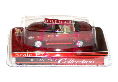 Модель автомобиля Lexus SC430 1:72, красный металлик, Yat Ming [72000-12] Модель автомобиля Lexus SC430 1:72, красный металлик, Yat Ming [72000-12]