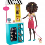 Игровой набор с куклой 'Кафе', из серии 'Жизнь в городе' (Life in the City), Barbie, Mattel [HGX54]