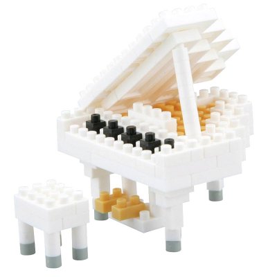 Конструктор &#039;Белый рояль&#039; из серии &#039;Музыкальные инструменты&#039;, nanoblock [NBC-053] Конструктор 'Белый рояль' из серии 'Музыкальные инструменты', nanoblock [NBC-053]