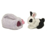 Мягкая игрушка 'Черно-белый кролик в сиреневой сумочке', 17 см, Jemini [150582bw]