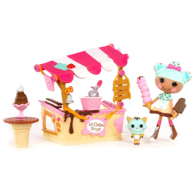 Игровой набор с мини-куклой Лалалупси &#039;Scoops Serves Ice Cream&#039;, 7 см, Lalaloopsy Mini [514312] Игровой набор с мини-куклой Лалалупси 'Scoops Serves Ice Cream', 7 см, Lalaloopsy Mini [514312]