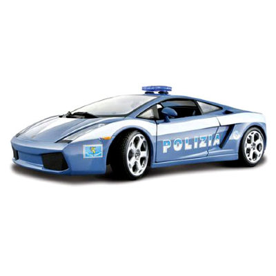 Модель полицейского автомобиля Lamborghini Gallardo 1:24, синяя, из серии Security Team, BBurago [18-22052] Модель полицейского автомобиля Lamborghini Gallardo 1:24, синяя, из серии Security Team, BBurago [18-22052]