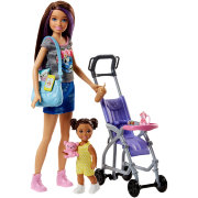 Игровой набор 'Прогулка с малышом', из серии 'Skipper Babysitters Inc.', Barbie, Mattel [FJB00]