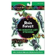 Набор для детского творчества 'Тропический лес' с витражами-наклейками, Scratch Art, Melissa&Doug [5823]
