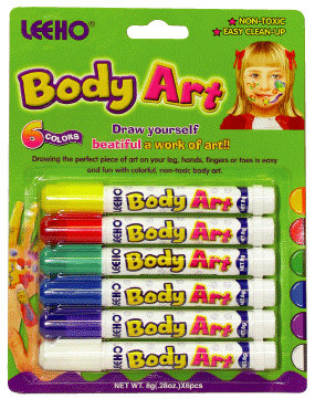 Мелки для тела Body Art, 6 цветов, Leeho [BCR-8B-6] Мелки для тела Body Art, 6 цветов, Leeho [BCR-8B-6]