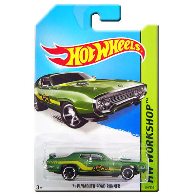 Модель автомобиля '1971 Plymouth Road Runner', зеленая, HW Workshop, Hot Wheels [BFF20] Модель автомобиля '1971 Plymouth Road Runner', зеленая, HW Workshop, Hot Wheels [BFF20]

