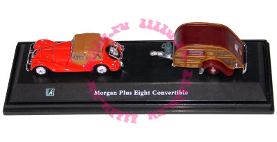 Модель автомобиля Morgan Plus Eight Convertible с прицепом 1:72, Cararama [128] Модель автомобиля Morgan Plus Eight Convertible с прицепом 1:72, Cararama [128]