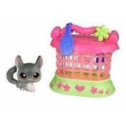 Зверюшка из серии 'Путешествие' - серая Шиншилла с клеткой, Littlest Pet Shop [51845]