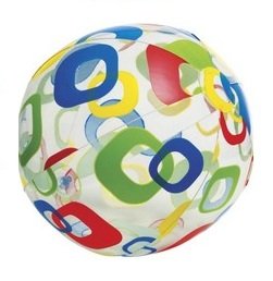 Пляжный надувной мяч &#039;Геометрические фигуры&#039;, прозрачный, 61см, Intex [59050NP] Пляжный надувной мяч 'Геометрические фигуры', прозрачный, Intex [59050NP]