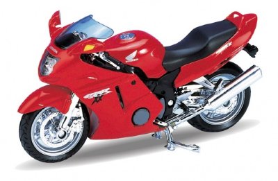 Модель мотоцикла Honda CBR1100XX, 1:18, красная, Welly [12143PW] Модель мотоцикла Honda CBR1100XX, 1:18, красная, Welly [12143PW]