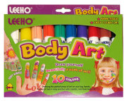 Мелки для тела Body Art, 10 цветов, Leeho [BCR-8SE-10]