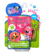 Зверюшка с дневником - Гусеничка, Littlest Pet Shop - Pet Sitters Club Collector Hanfbook #2 - серия "Получи Петуха", Hasbro [34143]
