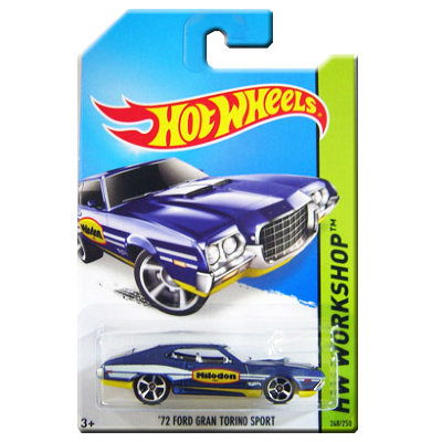 Модель автомобиля &#039;1972 Ford Gran Torino Sport&#039;, сине-желтая, HW Workshop, Hot Wheels [BFF24] Модель автомобиля '1972 Ford Gran Torino Sport', сине-желтая, HW Workshop, Hot Wheels [BFF24]

