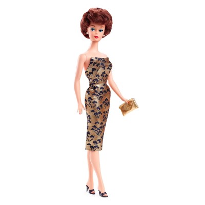 Кукла Барби &#039;Брюнетка с прической-пузырем 1961 года&#039; (1961 Brownette Bubble Cut), Barbie Signature, Gold Label, коллекционная, Mattel [GXL25] Кукла Барби 'Брюнетка с прической-пузырем 1961 года' (1961 Brownette Bubble Cut), Barbie Signature, Gold Label, коллекционная, Mattel [GXL25]