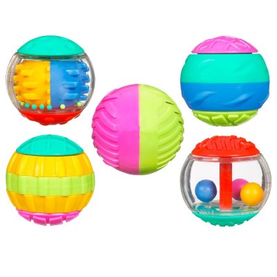 * Пять сенсорных шариков, Playskool-Hasbro [18068] Сенсорные шарики - узоры и цвета, Playskool-Hasbro [06779]