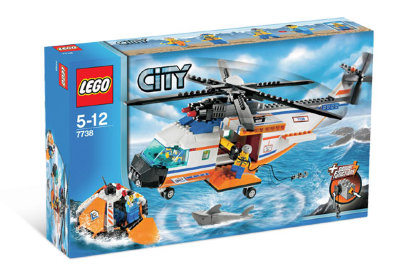 Конструктор &quot;Вертолёт берегового наблюдения и спасательный плот&quot;, серия Lego City [7738] Конструктор "Вертолёт берегового наблюдения и спасательный плот", серия Lego City [7738]