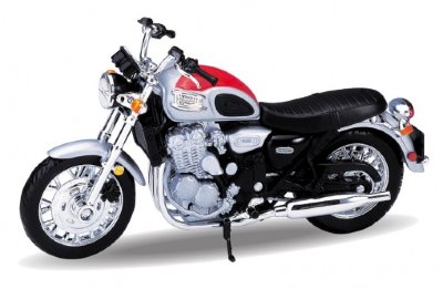 Модель мотоцикла Triumph Thunderbird, 1:18, серебристо-красная, Welly [12173PW] Модель мотоцикла Triumph Thunderbird, 1:18, серебристо-красная, Welly [12173PW]
