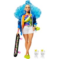 Шарнирная кукла Барби #4 из серии 'Extra', пышная (Curvy), Barbie, Mattel [GRN30]