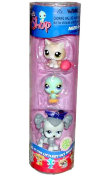 Зверюшки из серии 'Трио' - Котёнок, Птичка и серый Пудель, Littlest Pet Shop [54220]