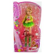 Кукла Флора - Flora, Школа Волшебниц - Winx Club, серия 'Рок-группа', Mattel [M8689]