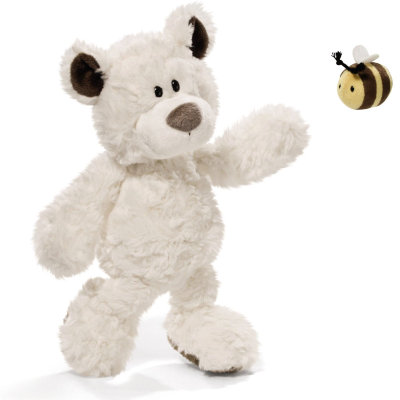 Мягкая игрушка &#039;Медвежонок кремовый&#039;, с пчелкой на магните, сидячий, 44 см, коллекция &#039;Классические медведи&#039;, NICI [36971] Мягкая игрушка 'Медвежонок кремовый', с пчелкой на магните, сидячий, 44 см, коллекция 'Классические медведи', NICI [36971]