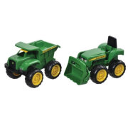 * Игровой набор для песочницы 'Трактор и самосвал' (Dump Truck and Tractor), John Deere, Tomy [42952]