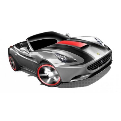 Коллекционная модель автомобиля Ferrari California - HW All Stars 2012, серебристая, Hot Wheels, Mattel [V5608] Коллекционная модель автомобиля Ferrari California - HW All Stars 2012, серебристая, Hot Wheels, Mattel [V5608]