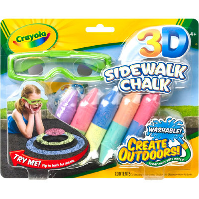 Цветные мелки для асфальта с 3D-эффектом, малый набор, Crayola [51-3505] Цветные мелки для асфальта с 3D-эффектом, малый набор, Crayola [51-3505]