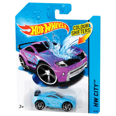 Модель автомобиля Drift Tech, изменяющая цвет: сиреневый-в-голубой, из серии &#039;Color Shifters&#039;, Hot Wheels, Mattel [BHR60] Модель автомобиля Drift Tech, изменяющая цвет: сиреневый-в-голубой, из серии 'Color Shifters', Hot Wheels, Mattel [BHR60]