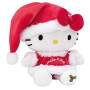 Мягкая игрушка 'Хелло Китти - Санта Клаус (Дед Мороз)' (Hello Kitty Santa), музыкальная, 15 см, Jemini [021836]